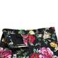 Pantaloni eleganti a vita media con stampa floreale