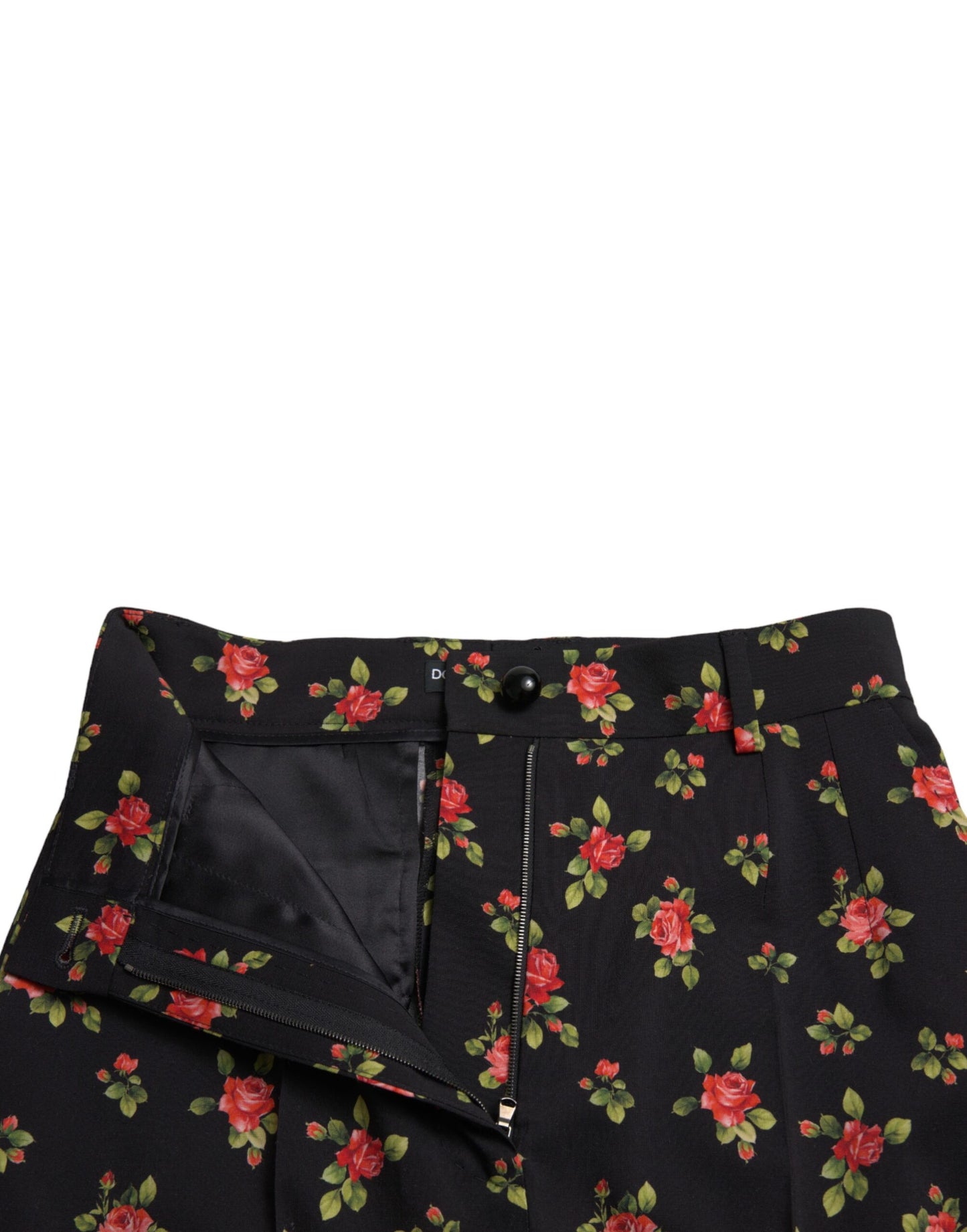 Pantaloni eleganti a vita alta con stampa floreale
