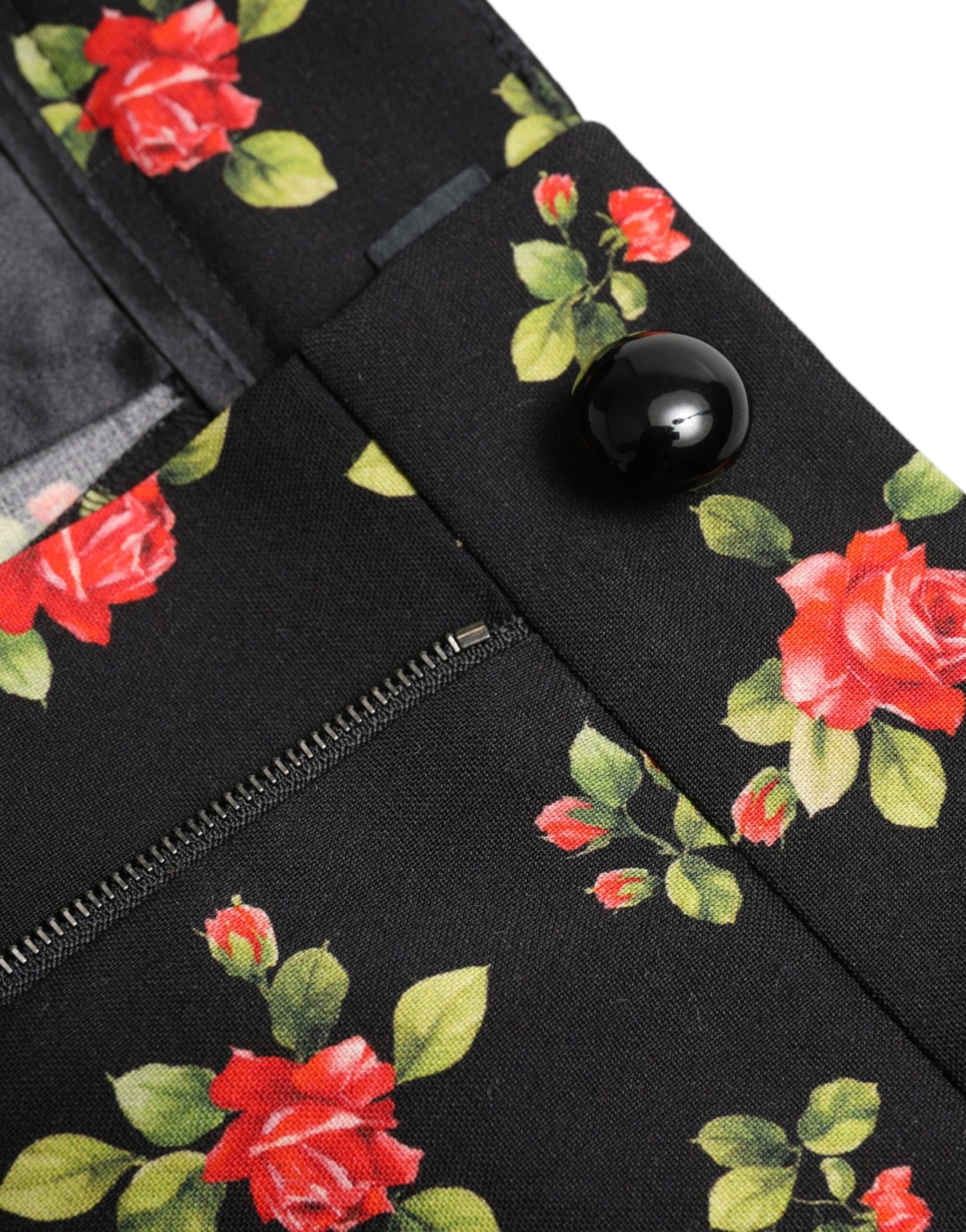 Pantaloni eleganti a vita alta con stampa floreale