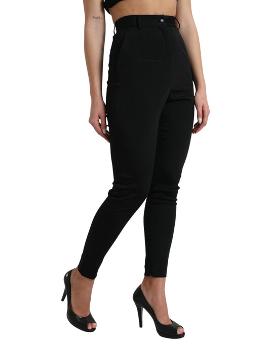 Pantaloni eleganti skinny a vita alta