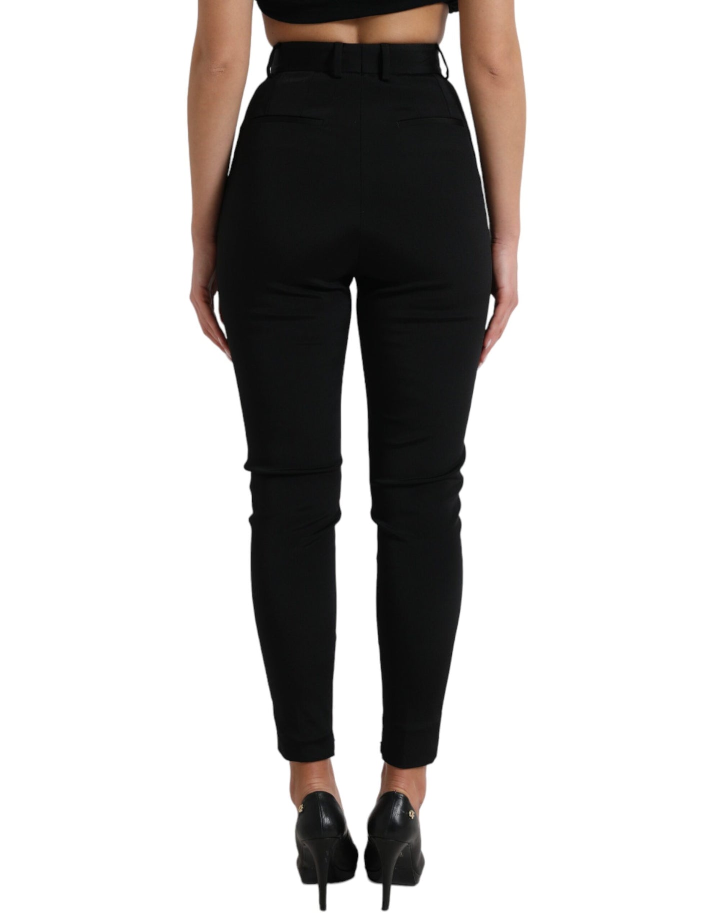 Pantaloni eleganti skinny a vita alta