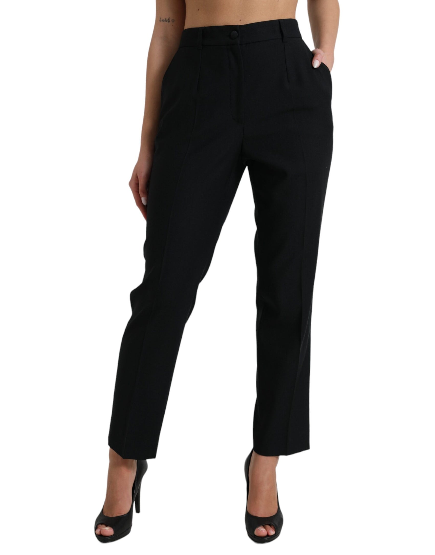 Elegante High Waist Wollhose