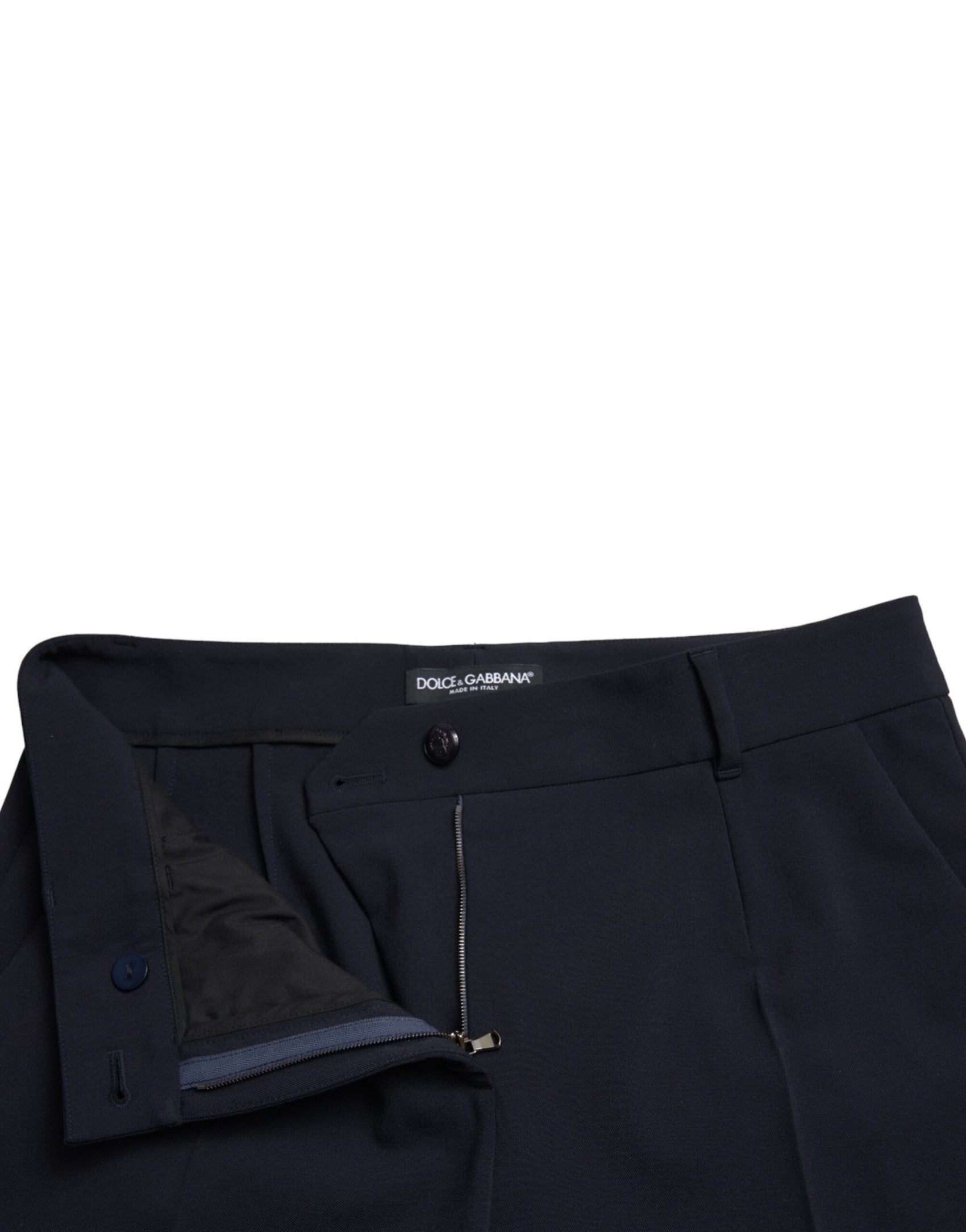 Elegante Tapered-Hose mit mittlerer Taille in Blau