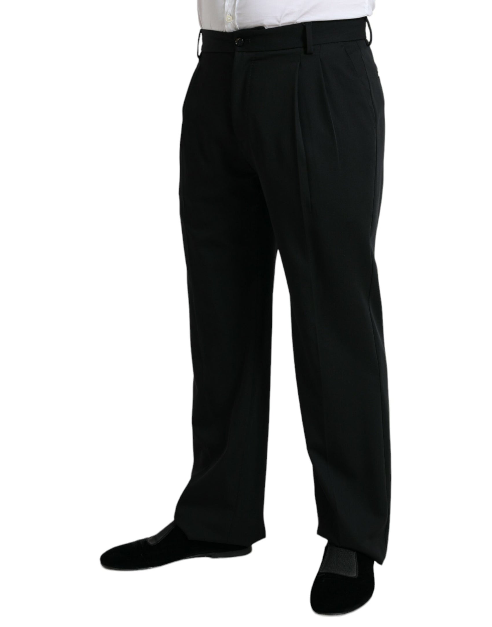 Elegante schwarze Anzughose aus Wolle
