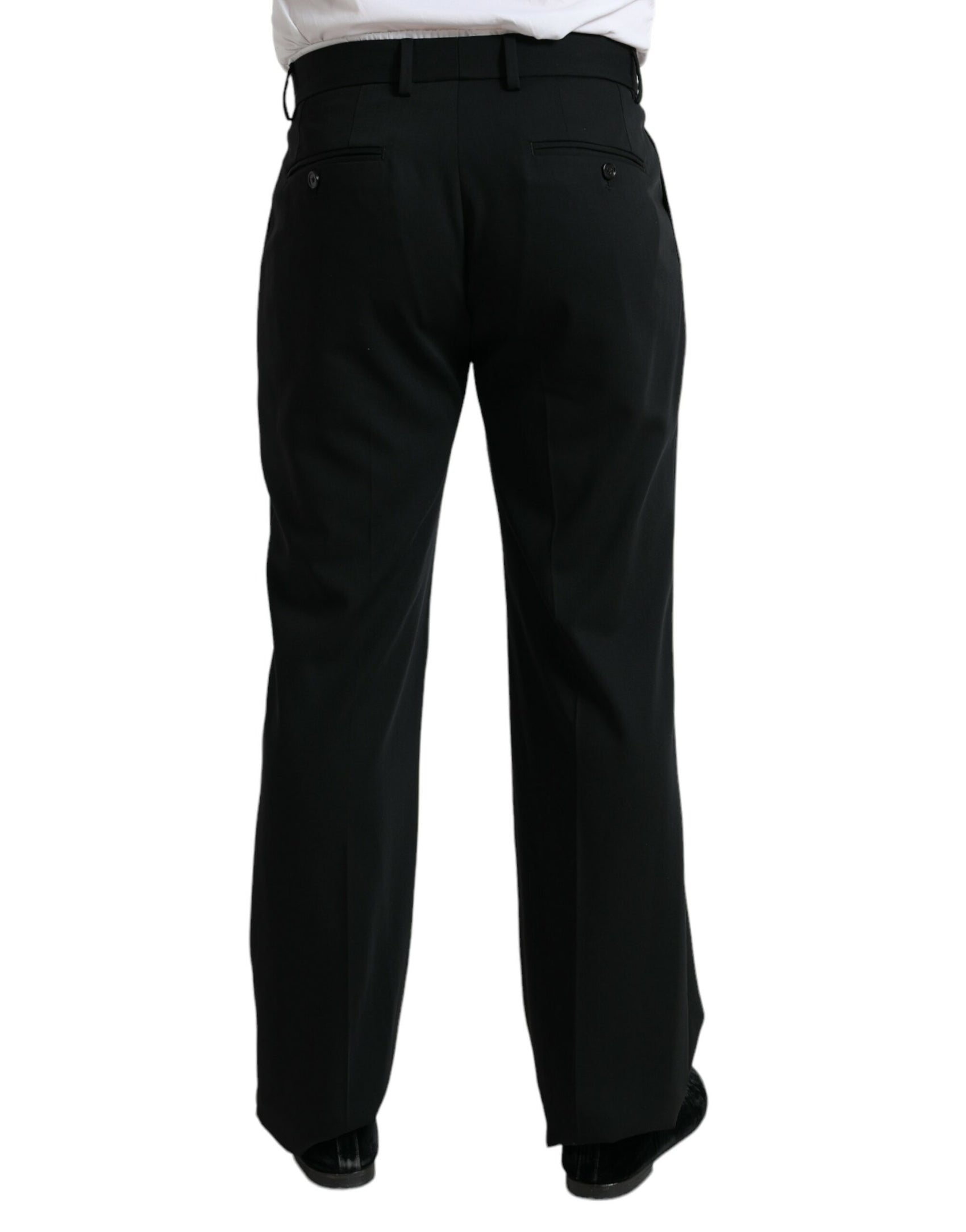 Elegante schwarze Anzughose aus Wolle