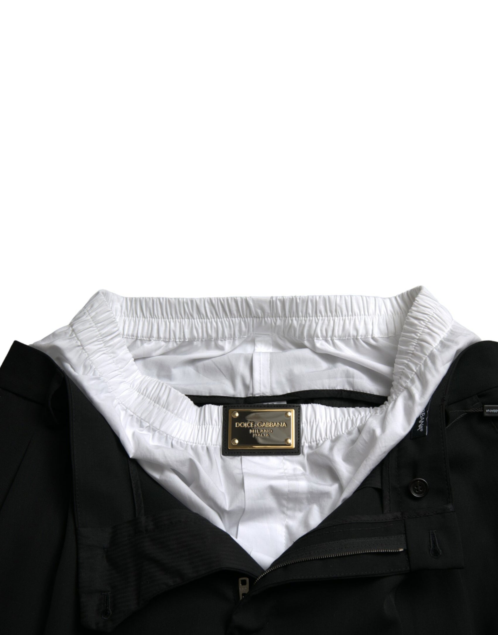 Elegante schwarze Anzughose aus Wolle