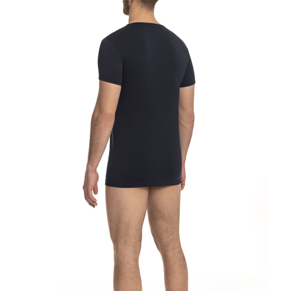 Blaues Herren-T-Shirt aus Baumwolle
