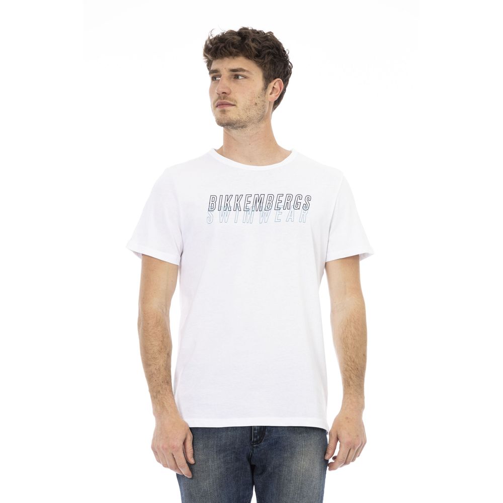 T-shirt da uomo in cotone bianco