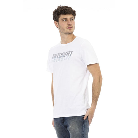 T-shirt da uomo in cotone bianco