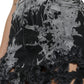 Gonna corta in denim a vita alta chic con finiture in pizzo