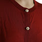 Cardigan in seta con bottoni sul davanti in mix marrone