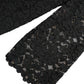 Elegante top a maniche lunghe in pizzo floreale