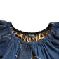Elegante camicetta in cotone denim