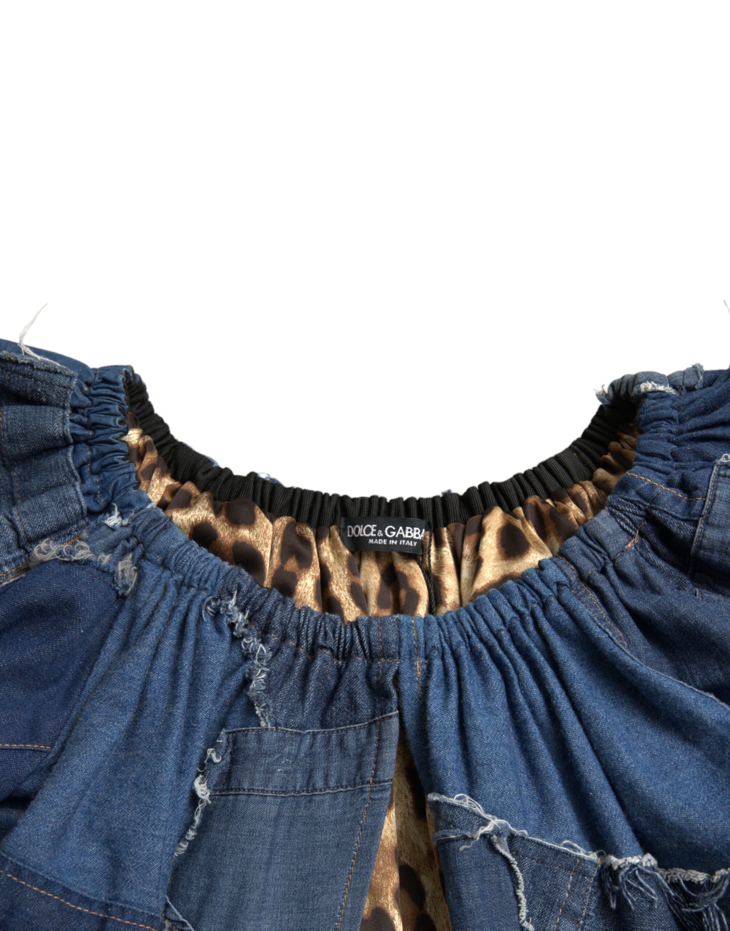 Elegante camicetta in cotone denim