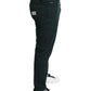 Elegante grüne Skinny-Jeans aus Baumwolle