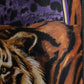 Jeans larghi in denim con stampa tigre multicolore