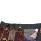Jeans larghi in denim con stampa tigre multicolore