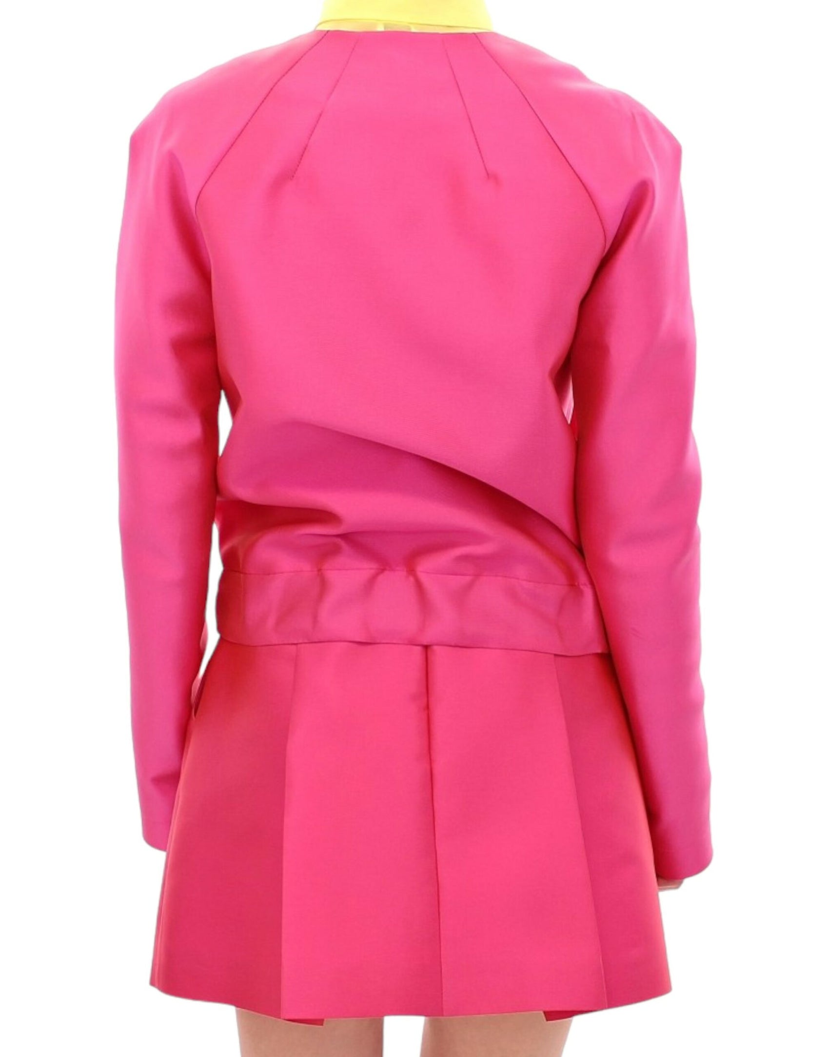 Elegante rosafarbene Jacke aus Seidenmischung