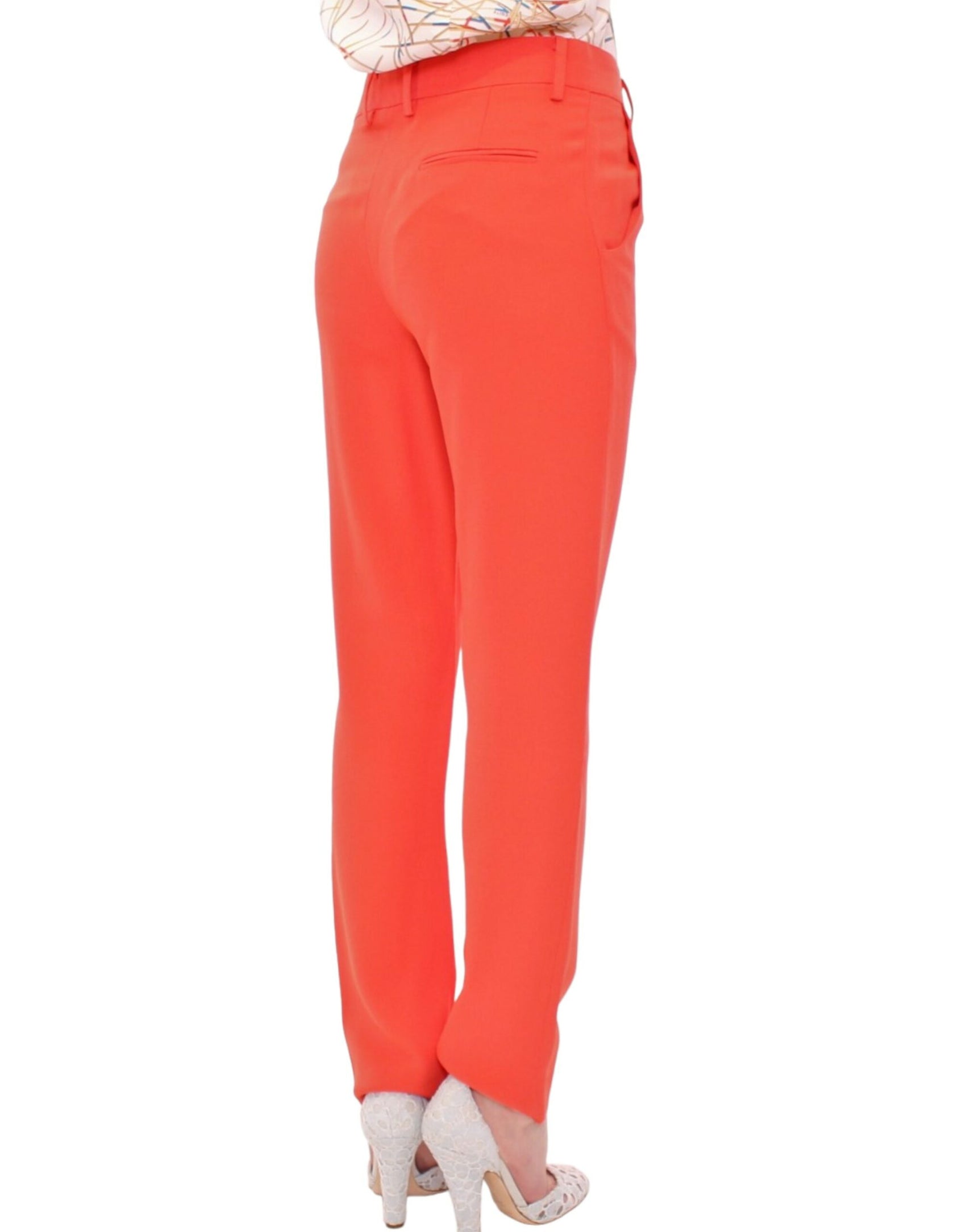 Schicke orange Boyfriendhose – italienische Handarbeit