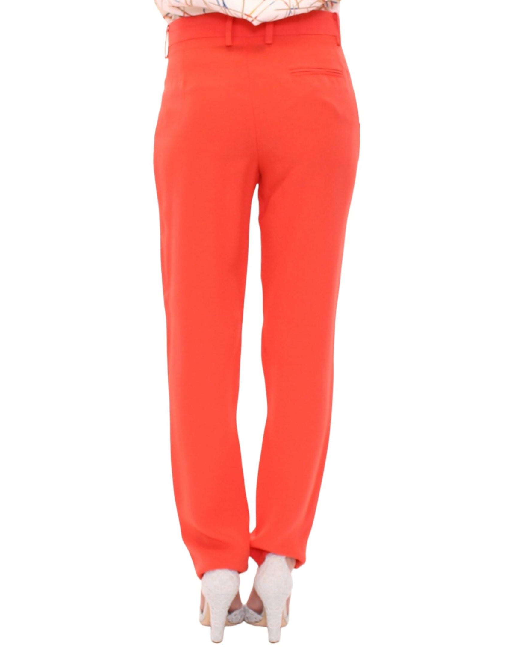 Schicke orange Boyfriendhose – italienische Handarbeit