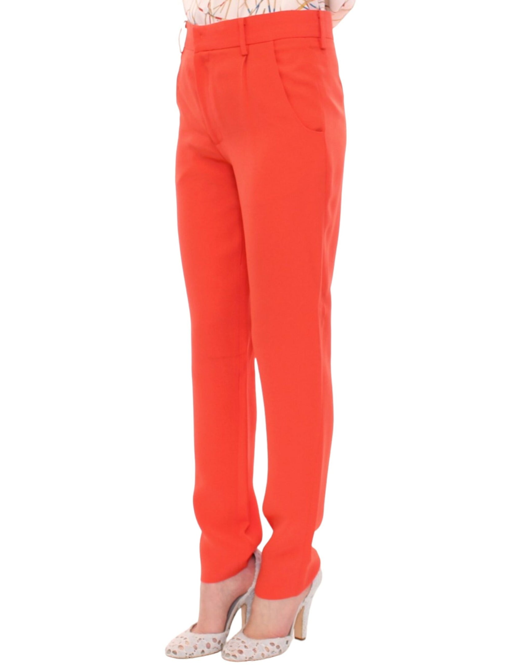 Schicke orange Boyfriendhose – italienische Handarbeit
