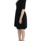 Elegant Black Short Sleeve Venus Dress