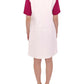 Chic White and Pink Shift Robot Dress