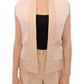 Exclusive Beige Brocade Sleeveless Vest