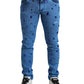 Skinny-Jeans mit Kristallverzierung