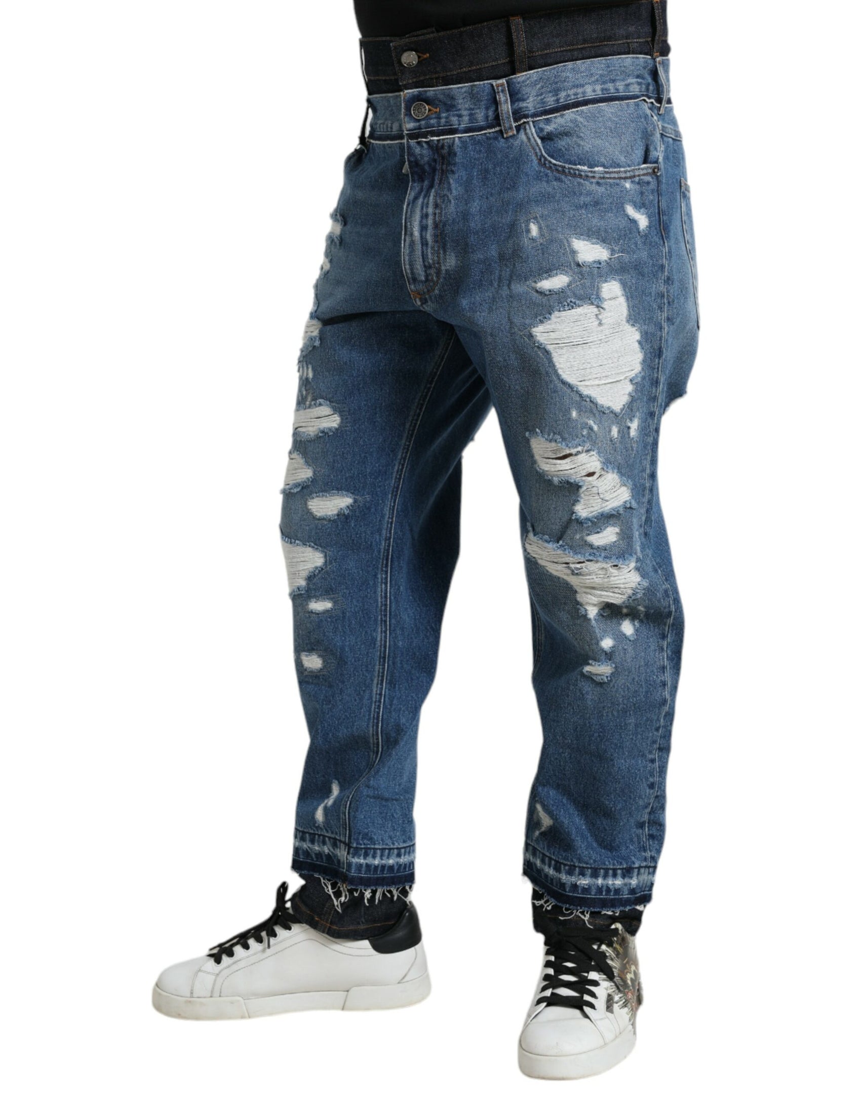 Schicke Skinny-Jeans aus zerfetztem Denim