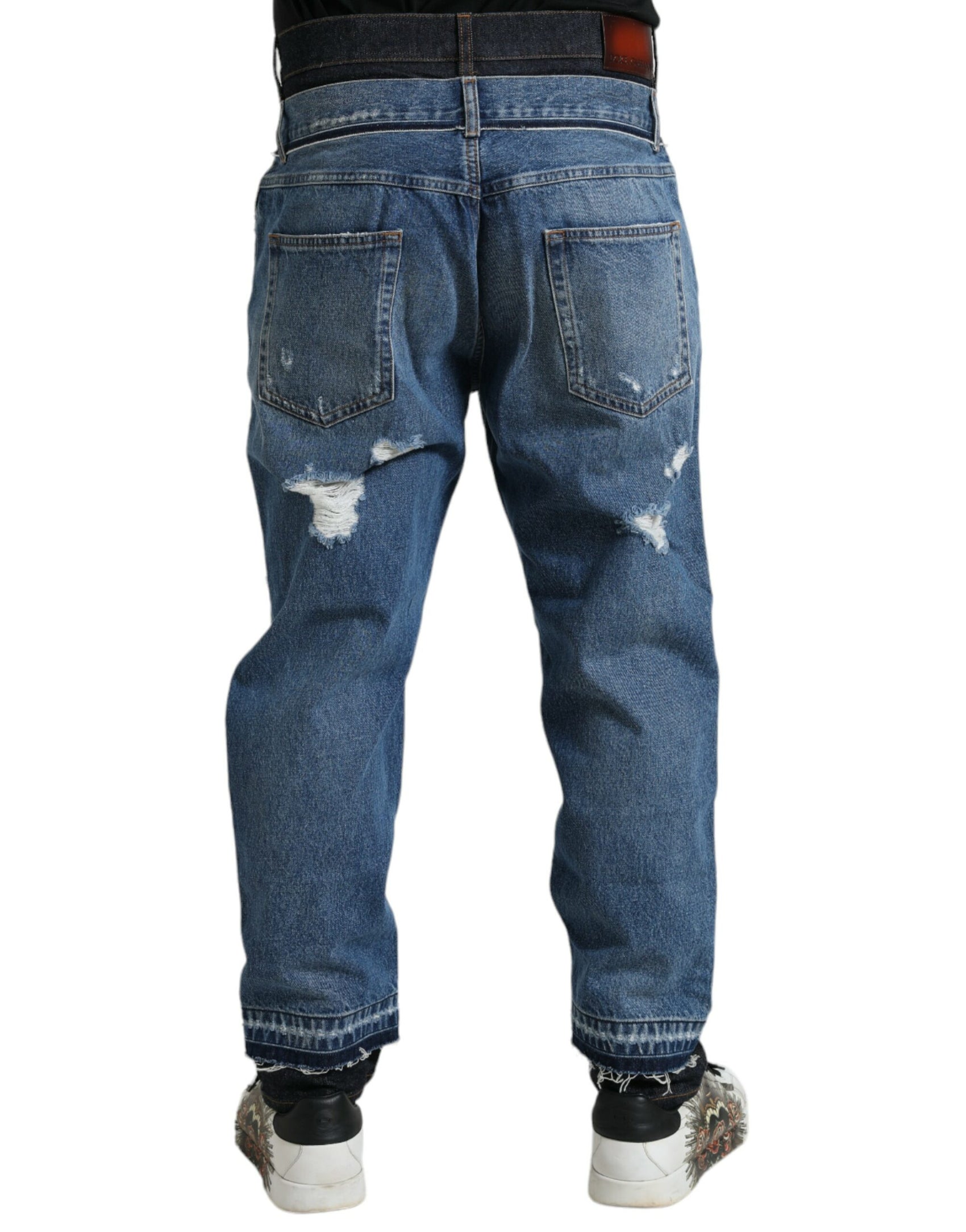 Schicke Skinny-Jeans aus zerfetztem Denim
