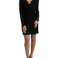 Dolce & Gabbana Black Bodycon Lace Cotton Sheath Mini Dress