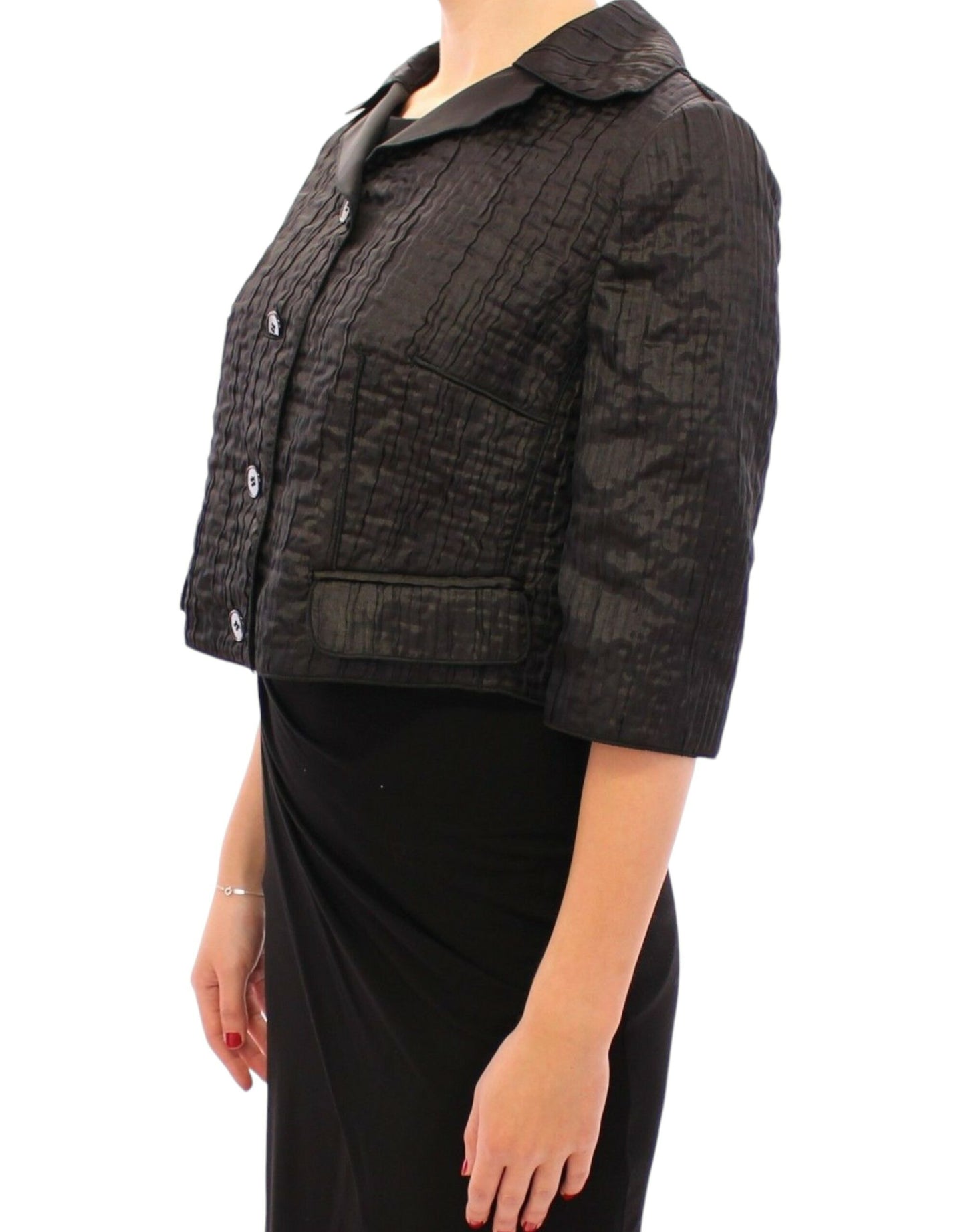 Elegant Black Bolero Shrug Jacket