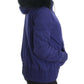 Chic Blue K-Way Jacket with Faux Fur Accent