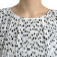 Dolce & Gabbana White Polka Dot A-line Pleated Maxi Dress