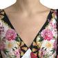 Dolce & Gabbana Multicolor Floral Print Silk Twill Gown Dress