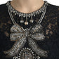 Dolce & Gabbana Black Lace Crystal Embellished Sheath Dress