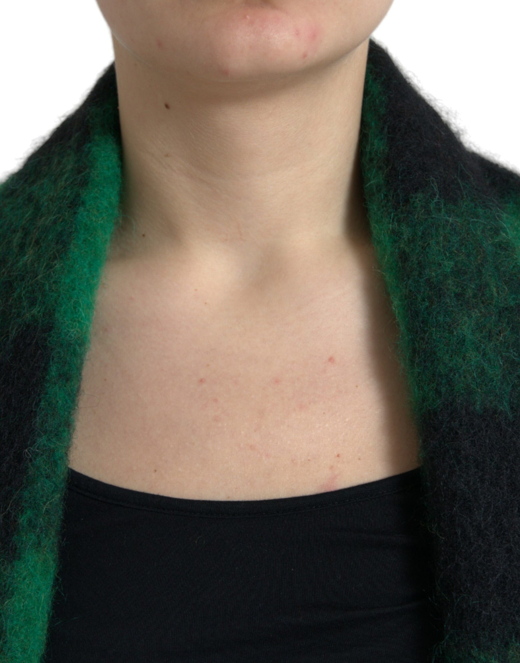Elegante giacca poncho a quadri