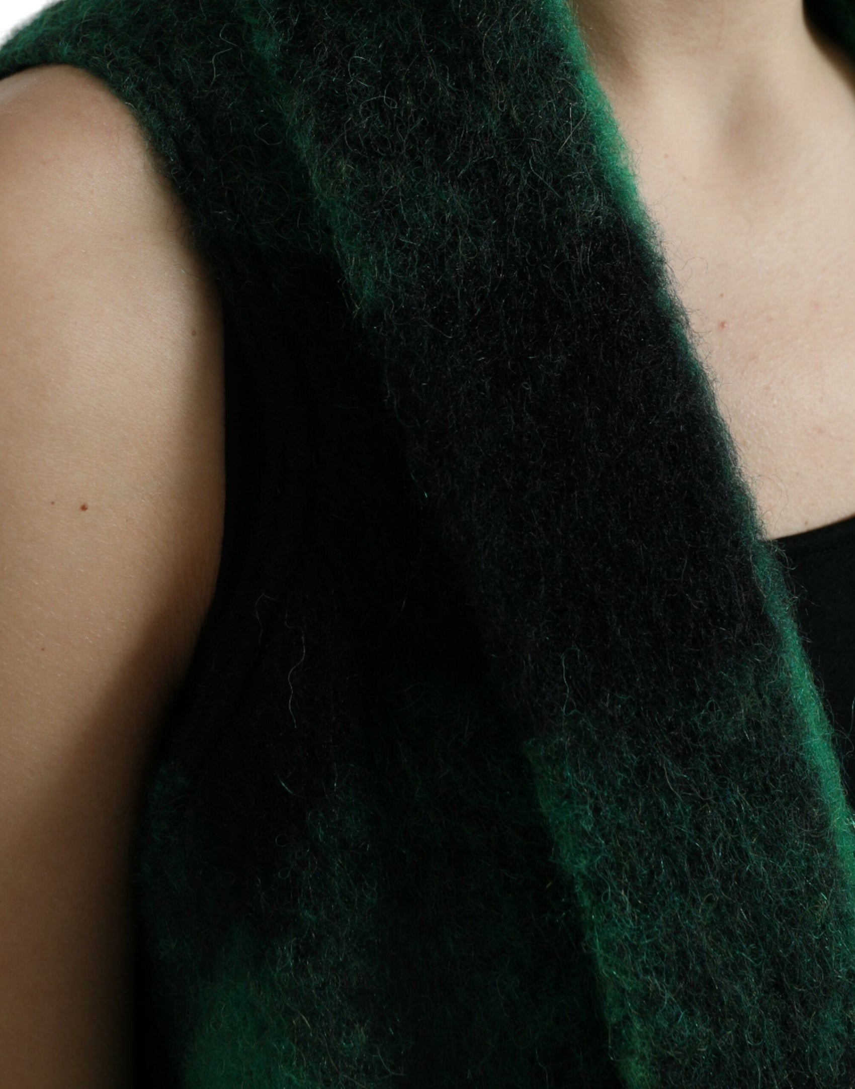 Elegante giacca poncho a quadri