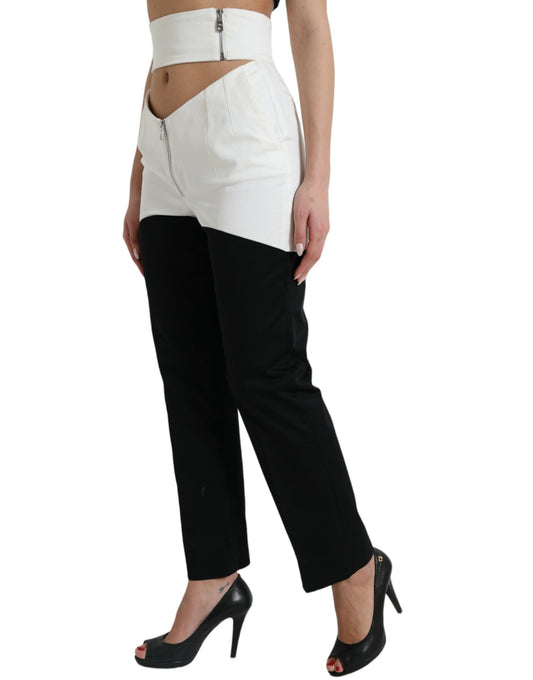 Pantaloni affusolati a vita alta chic