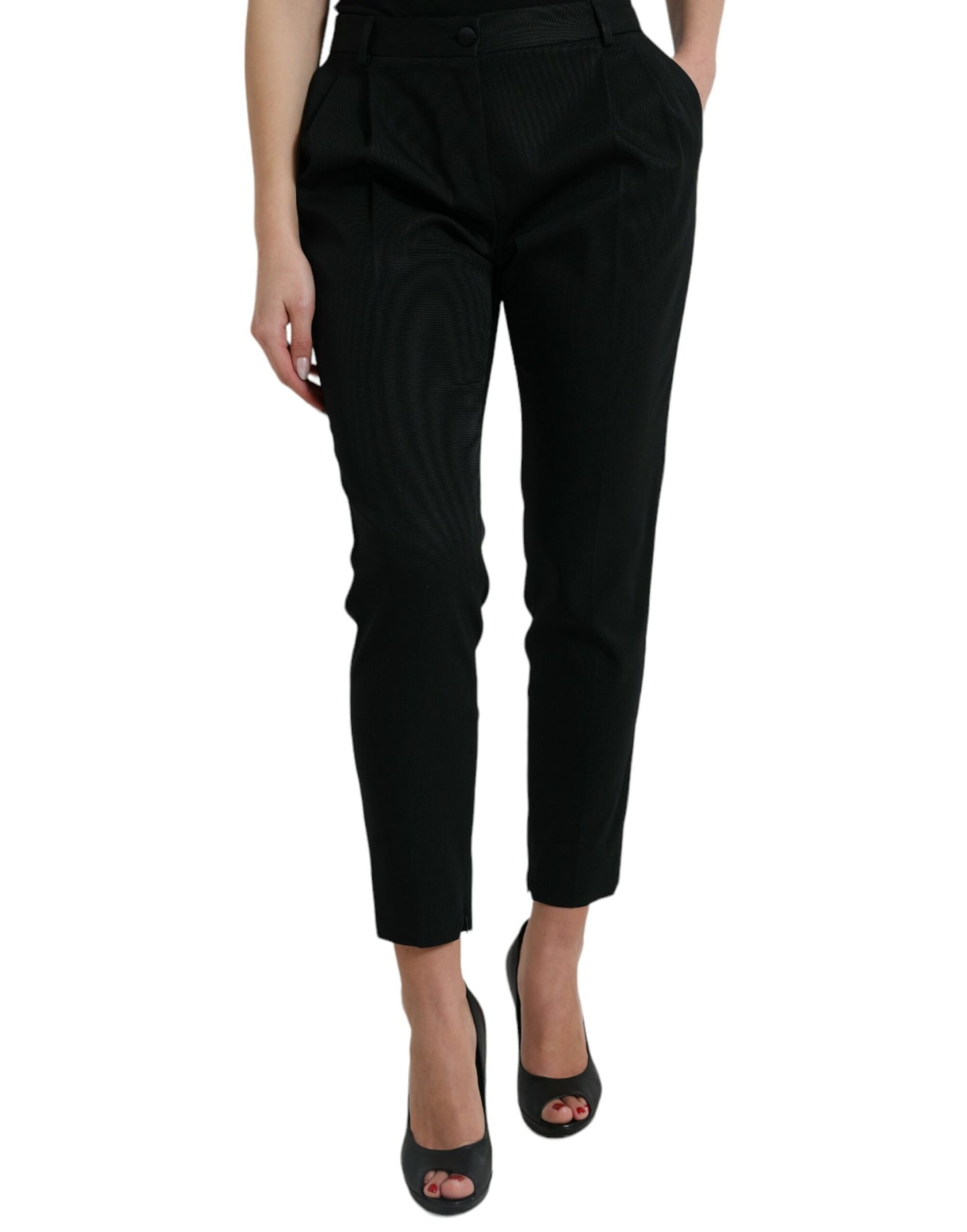 Pantaloni eleganti affusolati a vita alta