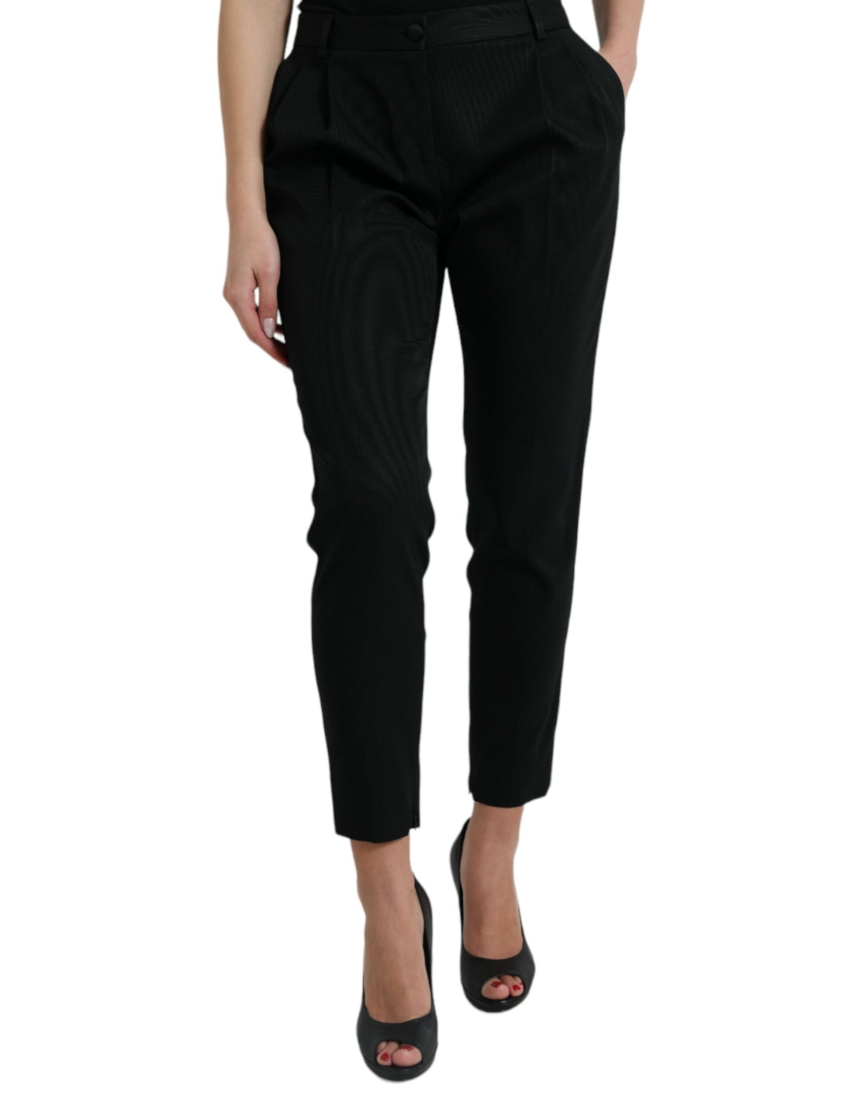 Pantaloni eleganti affusolati a vita alta