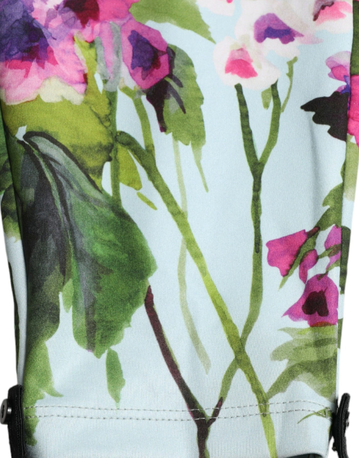 Eleganti pantaloni leggings a vita alta con motivo floreale