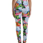 Leggings a vita alta con motivo floreale squisito