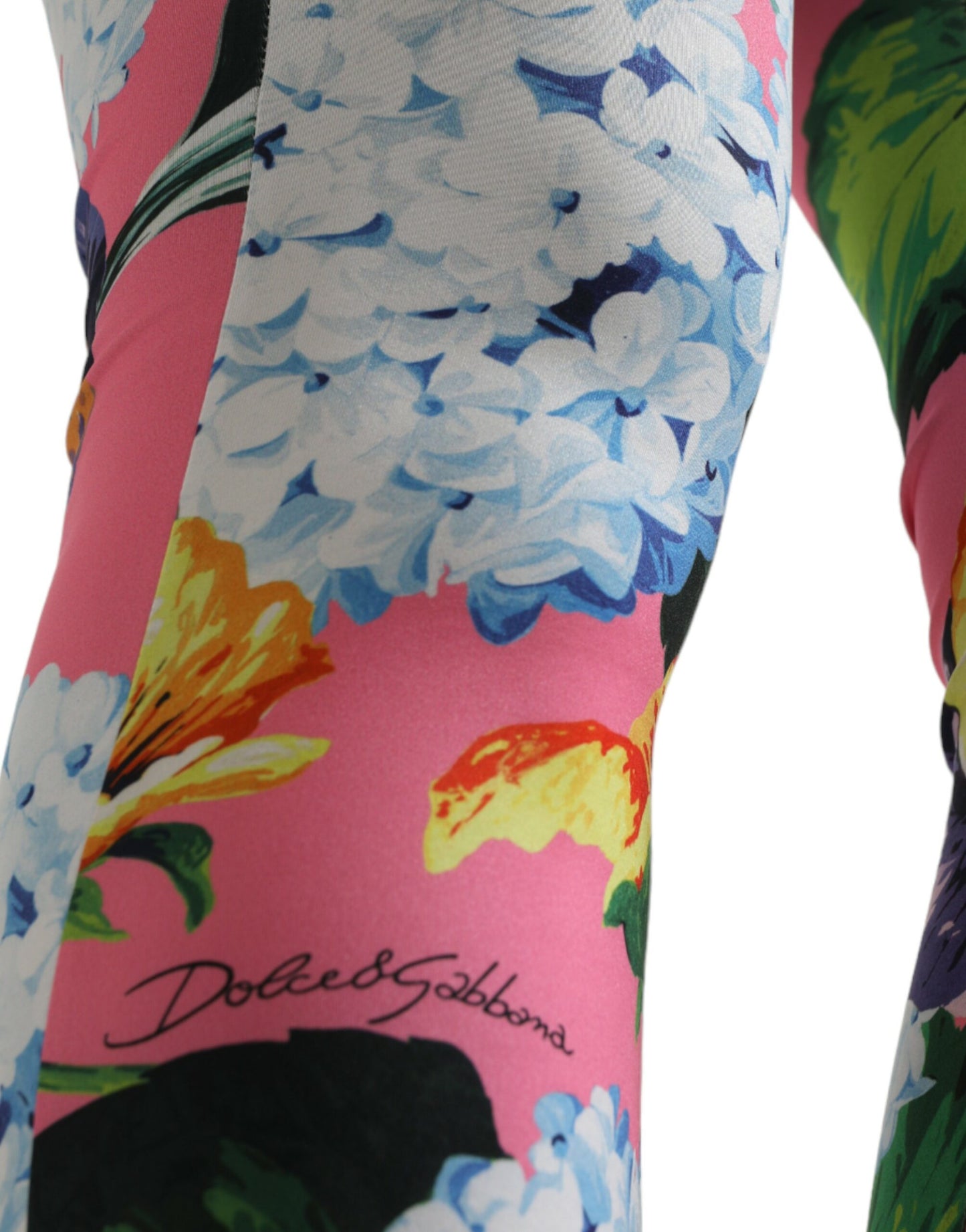 Leggings a vita alta con motivo floreale squisito