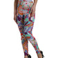 Leggings a vita alta con stampa floreale incantevole