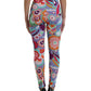 Leggings a vita alta con stampa floreale incantevole
