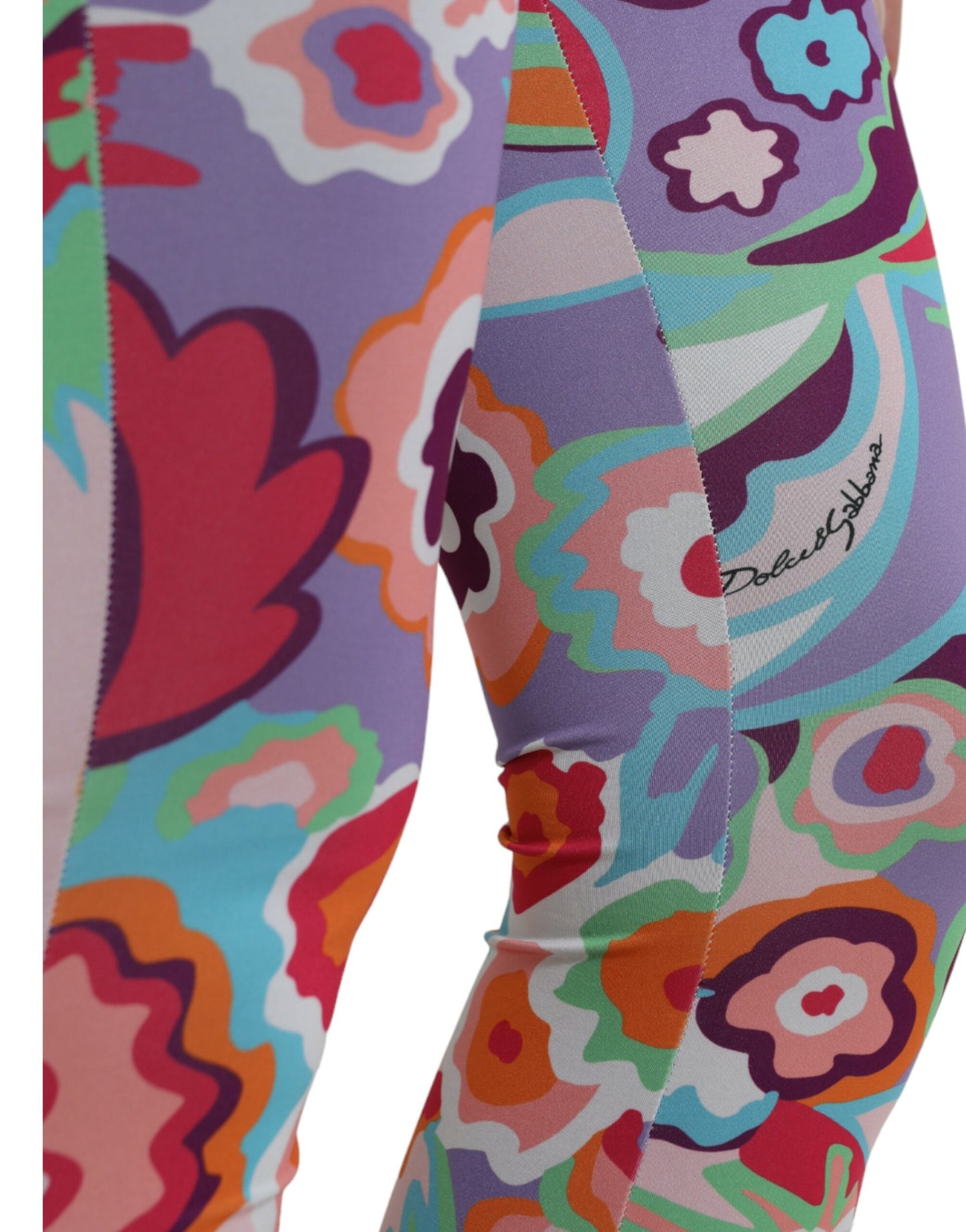 Leggings a vita alta con stampa floreale incantevole