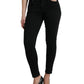 Schicke schwarze Stretchjeans mit mittlerer Taille