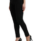 Schicke schwarze Stretchjeans mit mittlerer Taille